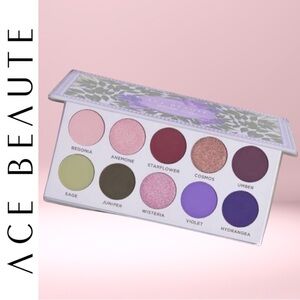 NWOB Ace Beaute Limited Edition Sold Out Violet Sage 10 Shade Eyeshadow Palette